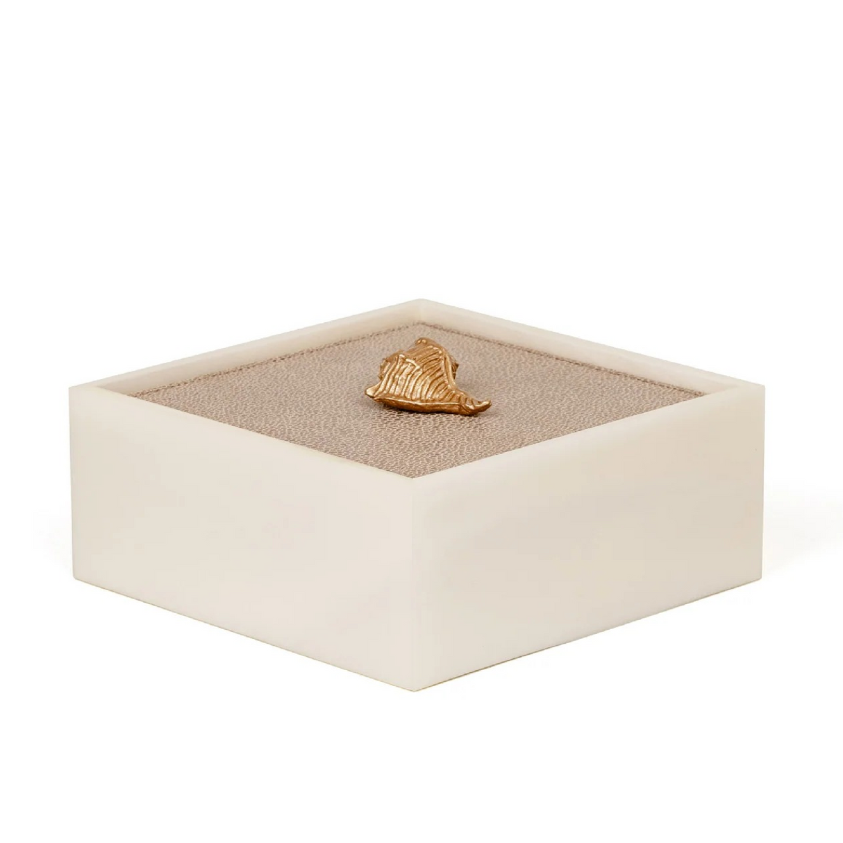 Leather Lidded Square Box L | Oroa.com