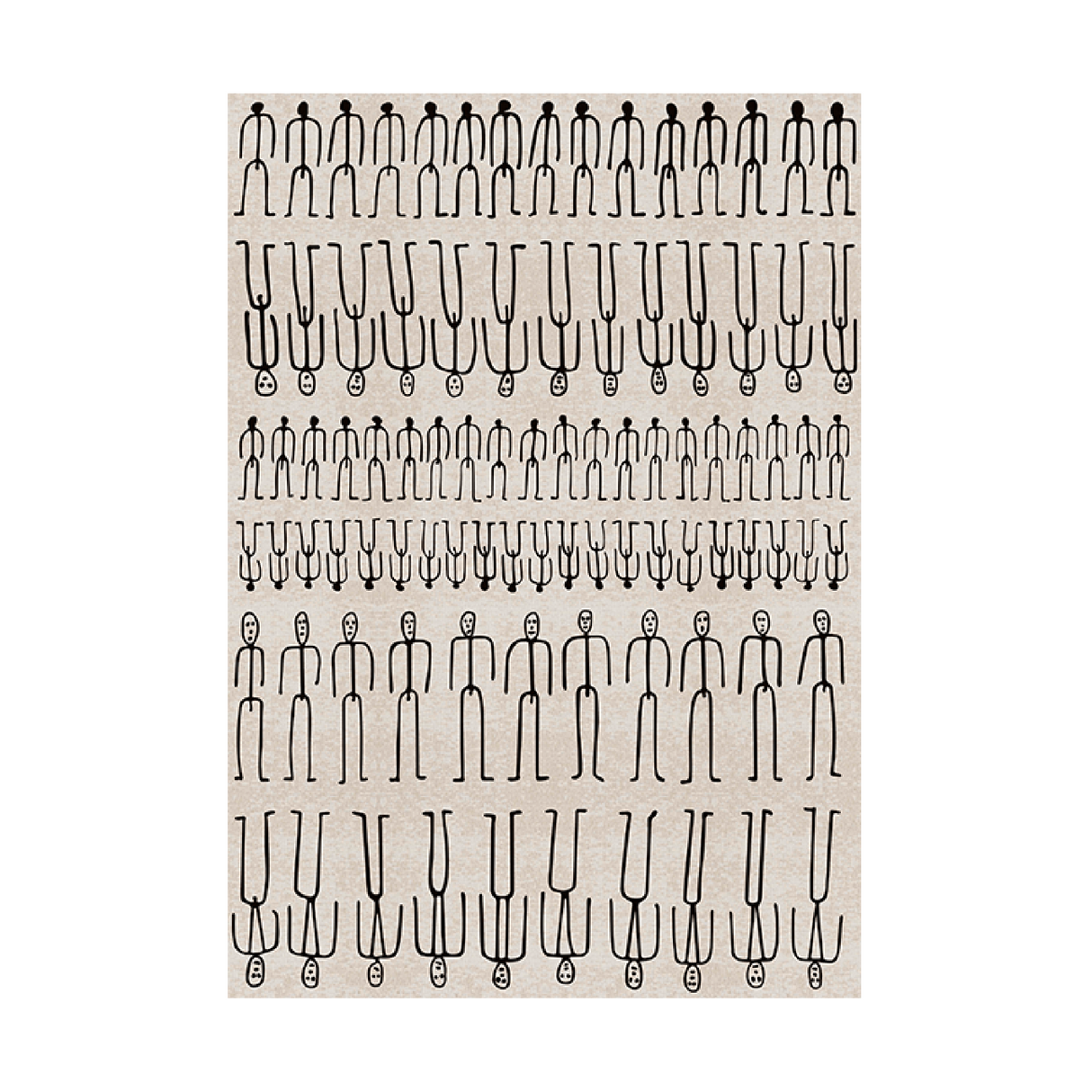 Human Line Art Carpet | Oroa.com