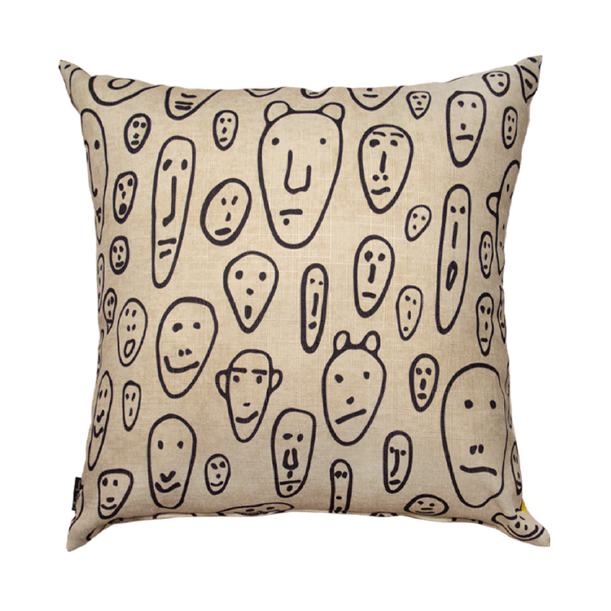 Yellow Face Printed Cushion | Oroa.com