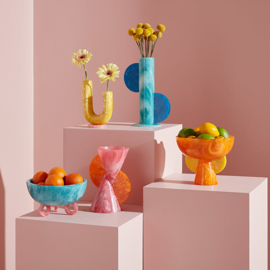 Marbleized Cylinder Vase | Oroa.com