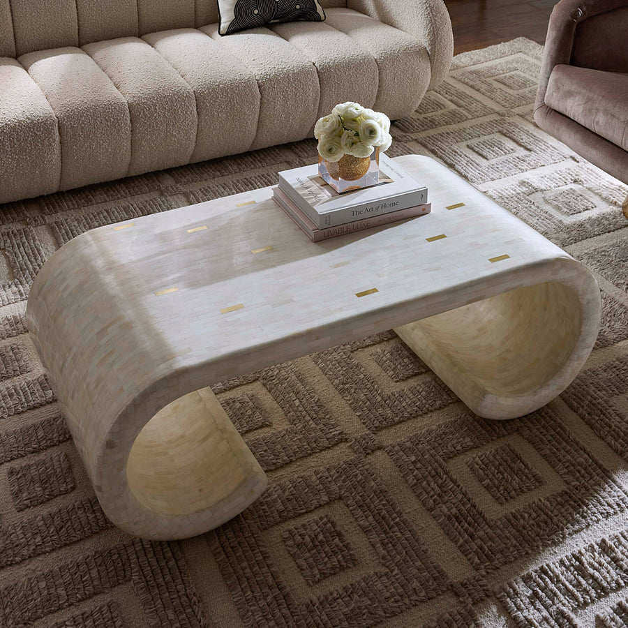 Brick Inlaid Cocktail Table | Oroa.com