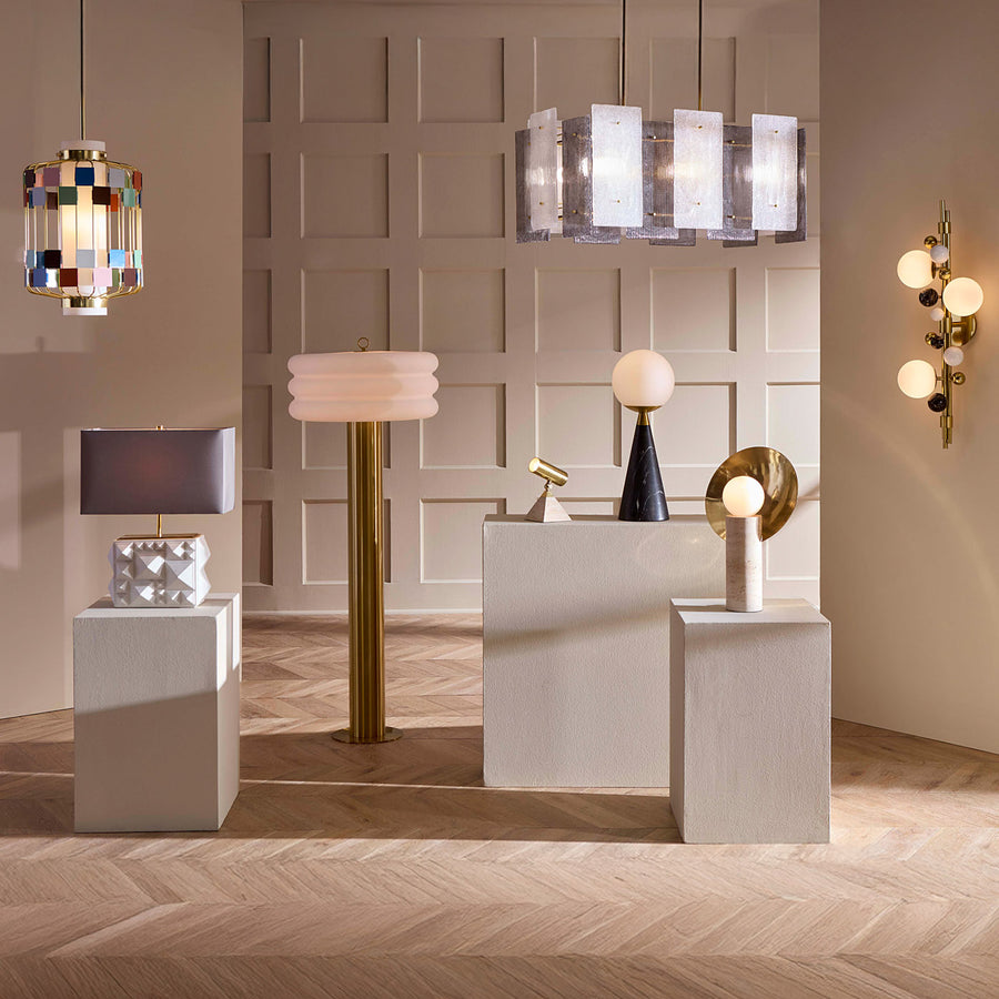 Travertine Pyramid Spotlight | Oroa.com