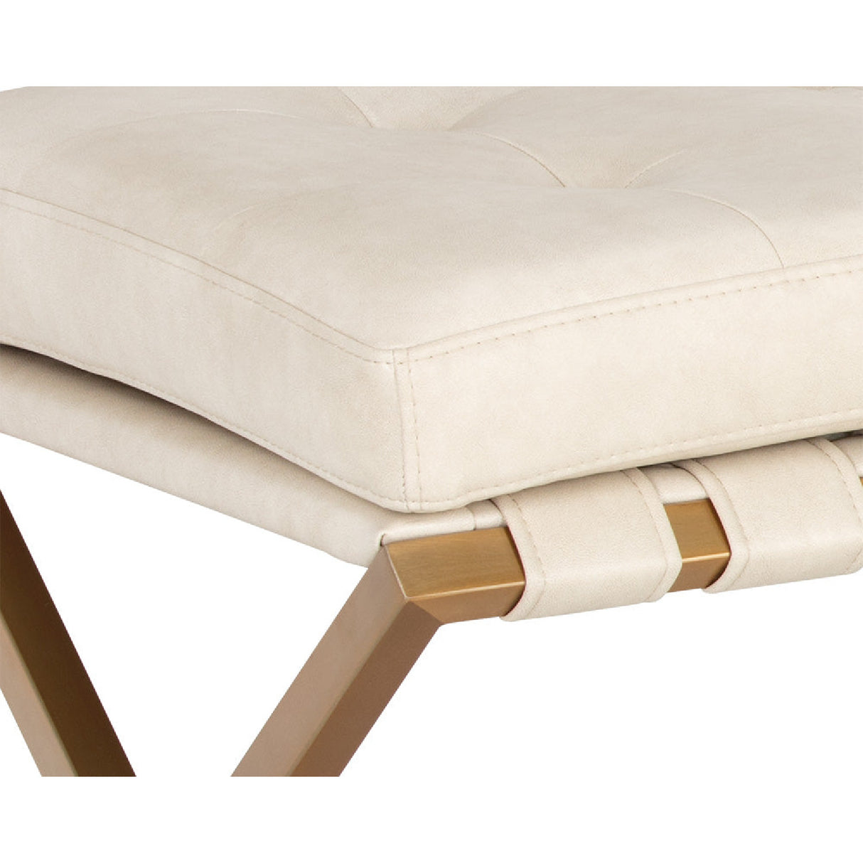 Modern European furniture - Button Tufted Leather Bench - www.oroa.com | Oroa.com