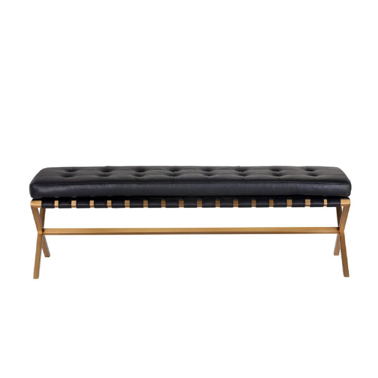 Modern European furniture - Button Tufted Leather Bench - www.oroa.com | Oroa.com