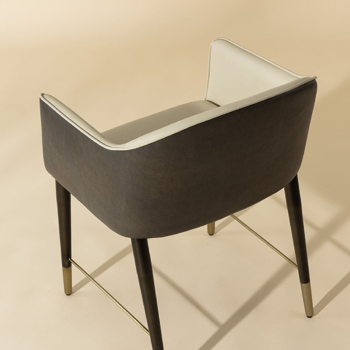 Modern European furniture - Cream Leather Dining Armchair - www.oroa.com | Oroa.com