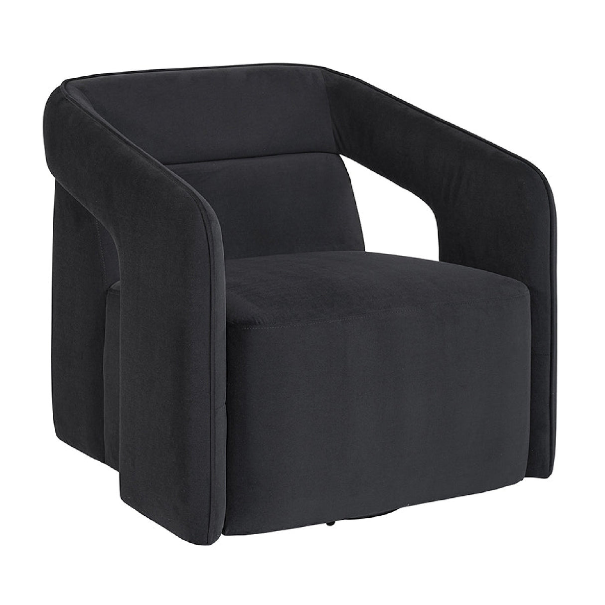 Modern European furniture - Fabric Upholstered Swivel Lounge Chair - www.oroa.com | Oroa.com