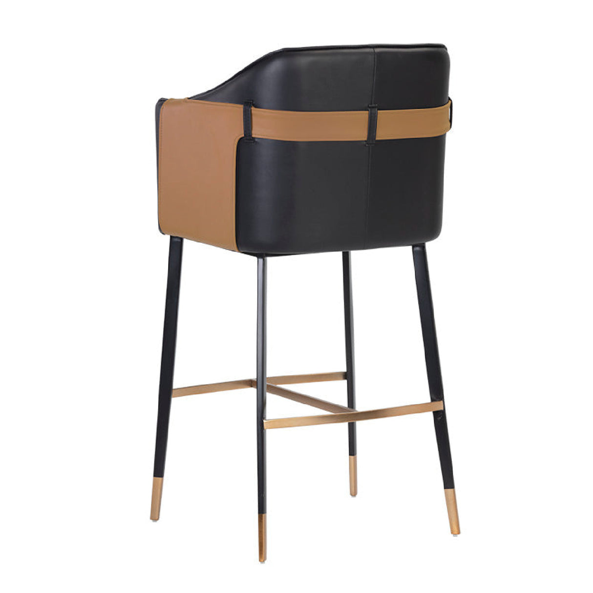 Modern European furniture - Two-Toned Leather Bar Stool - www.oroa.com | Oroa.com