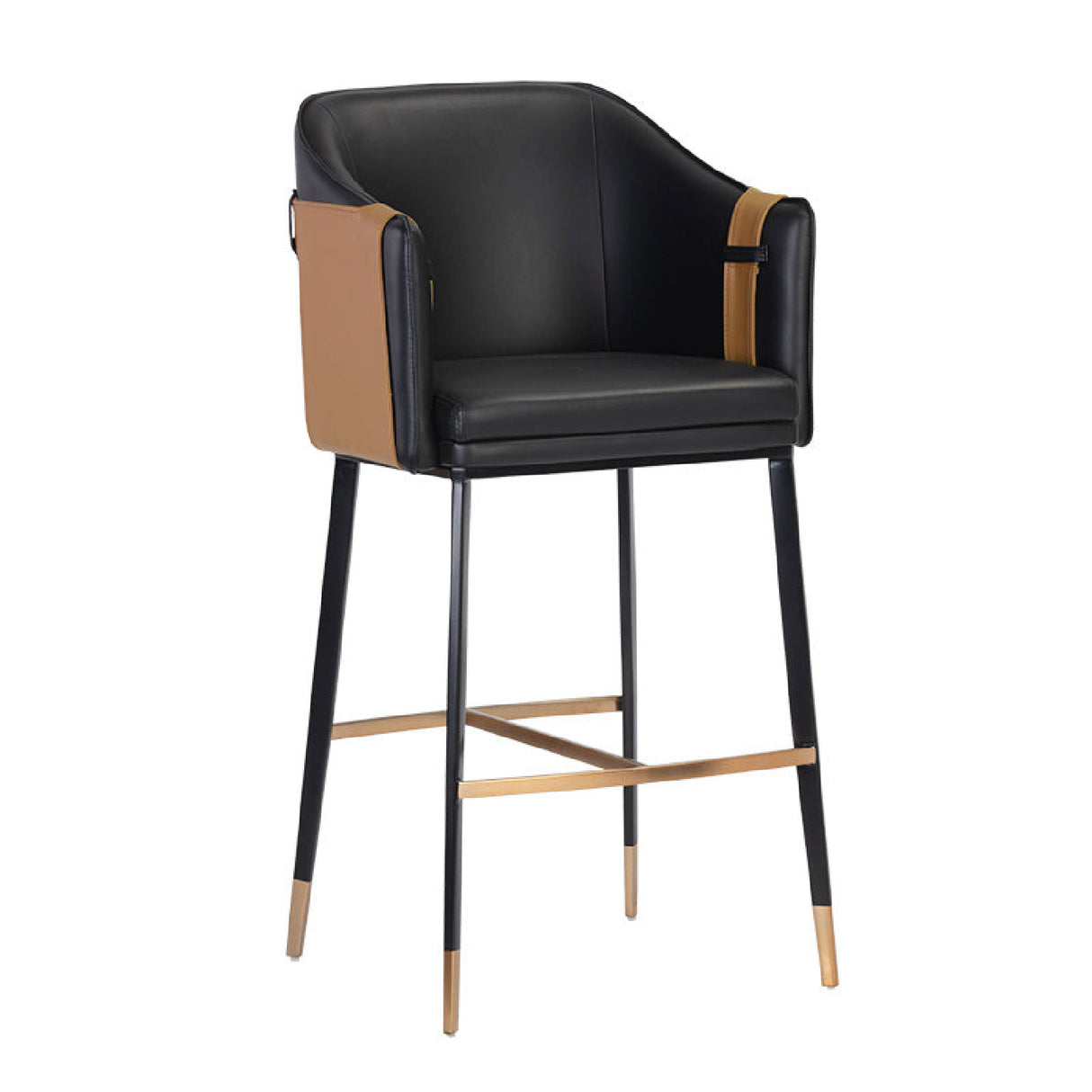 Modern European furniture - Two-Toned Leather Bar Stool - www.oroa.com | Oroa.com
