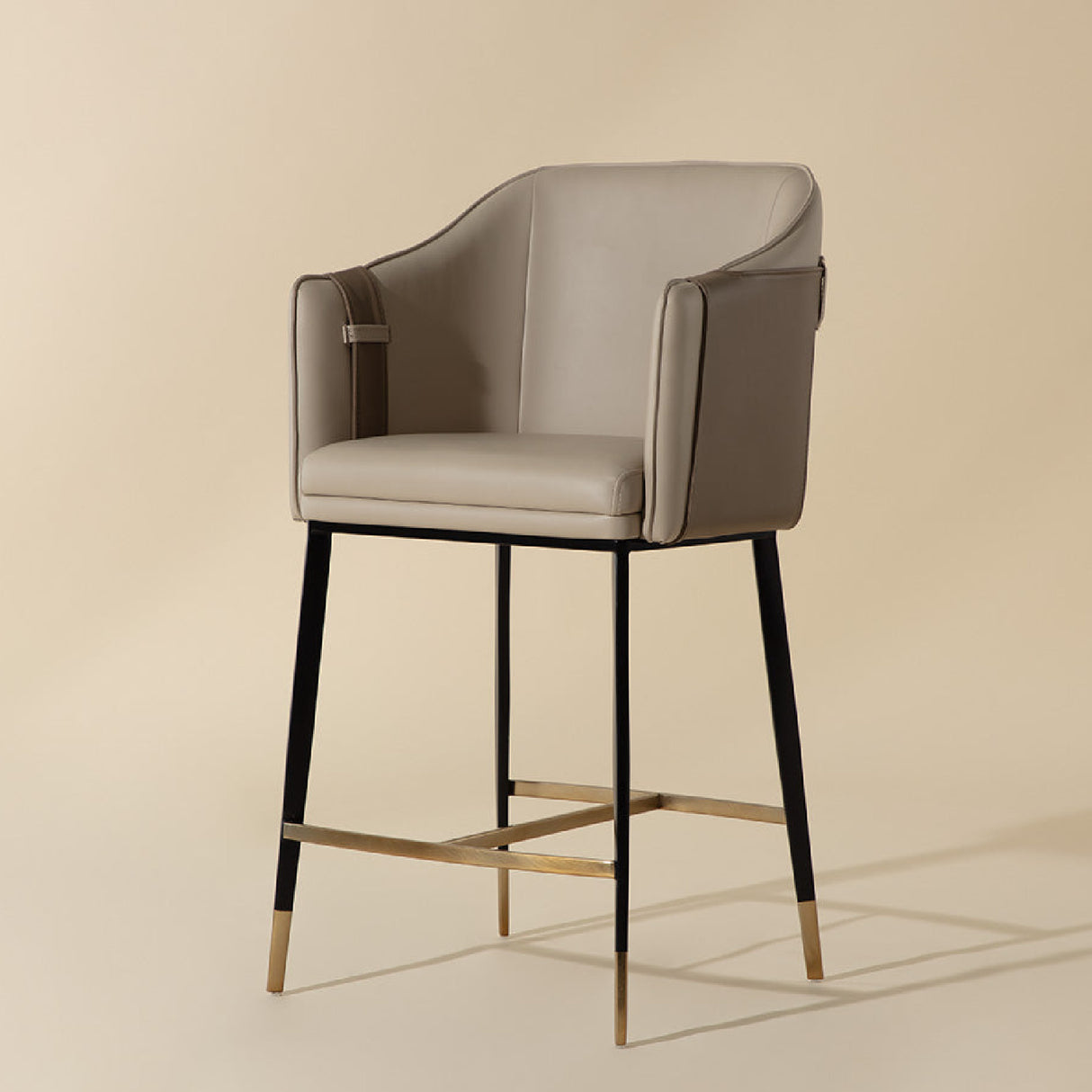Modern European furniture - Two-Toned Leather Counter Stool - www.oroa.com | Oroa.com