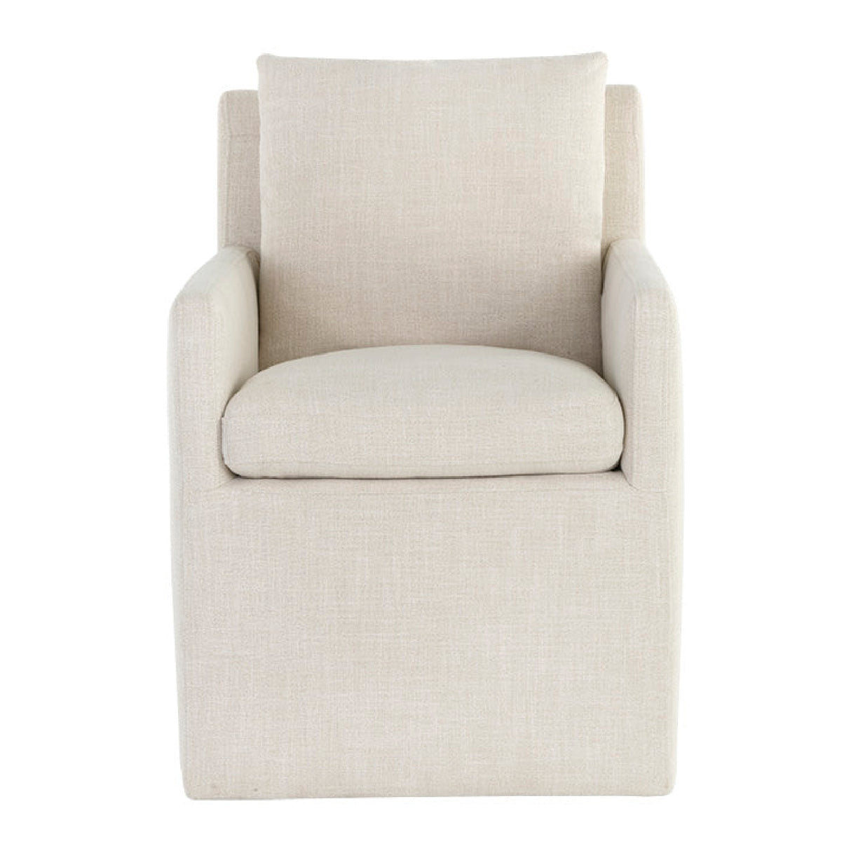 Modern European furniture - Linen Wheeled Dining Chair - www.oroa.com | Oroa.com