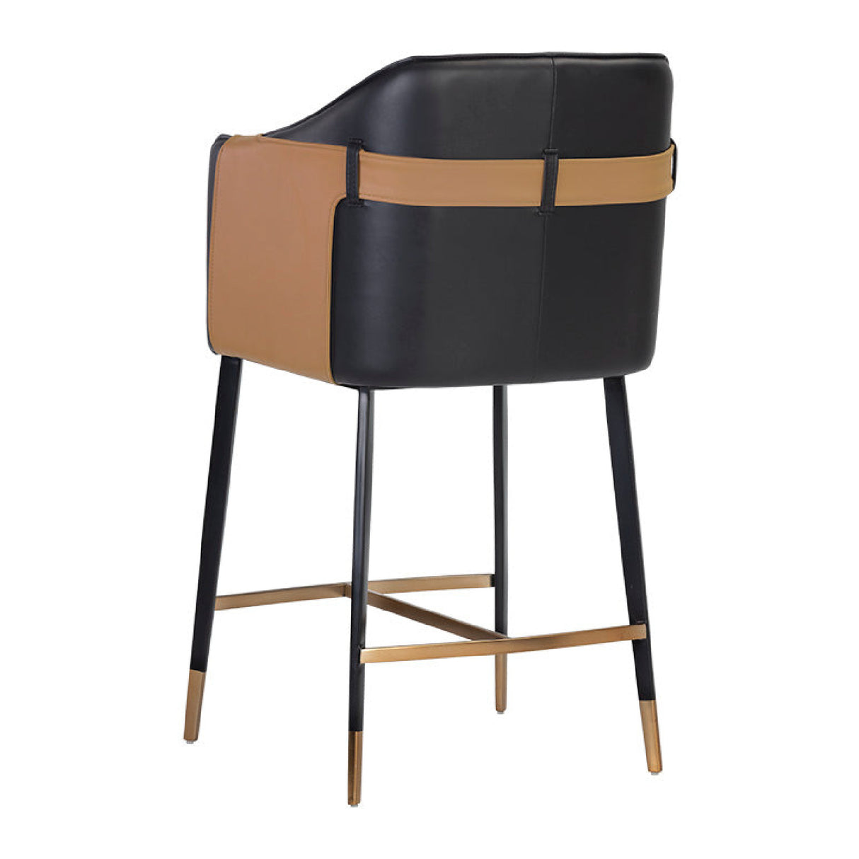 Modern European furniture - Two-Toned Leather Counter Stool - www.oroa.com | Oroa.com