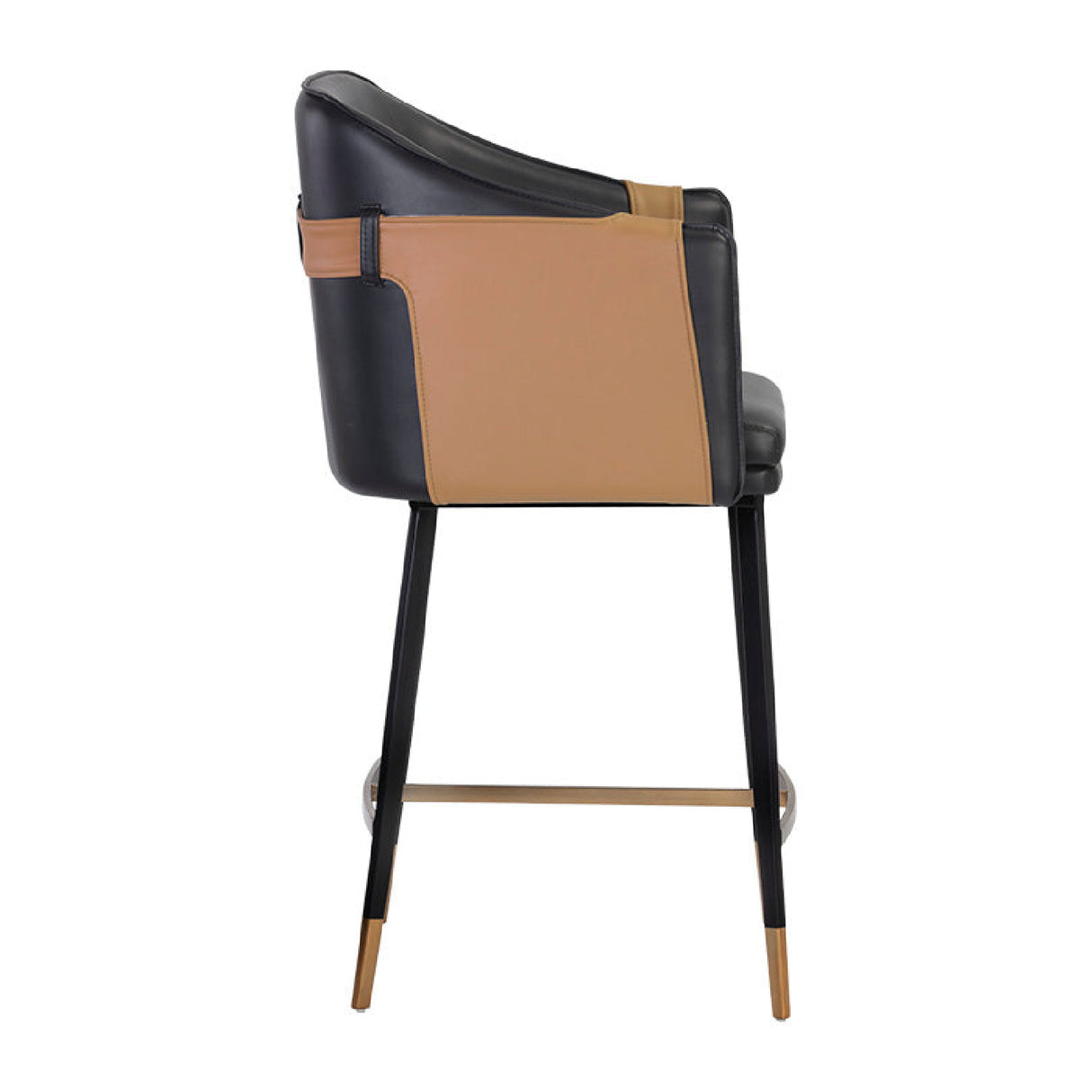 Modern European furniture - Two-Toned Leather Counter Stool - www.oroa.com | Oroa.com