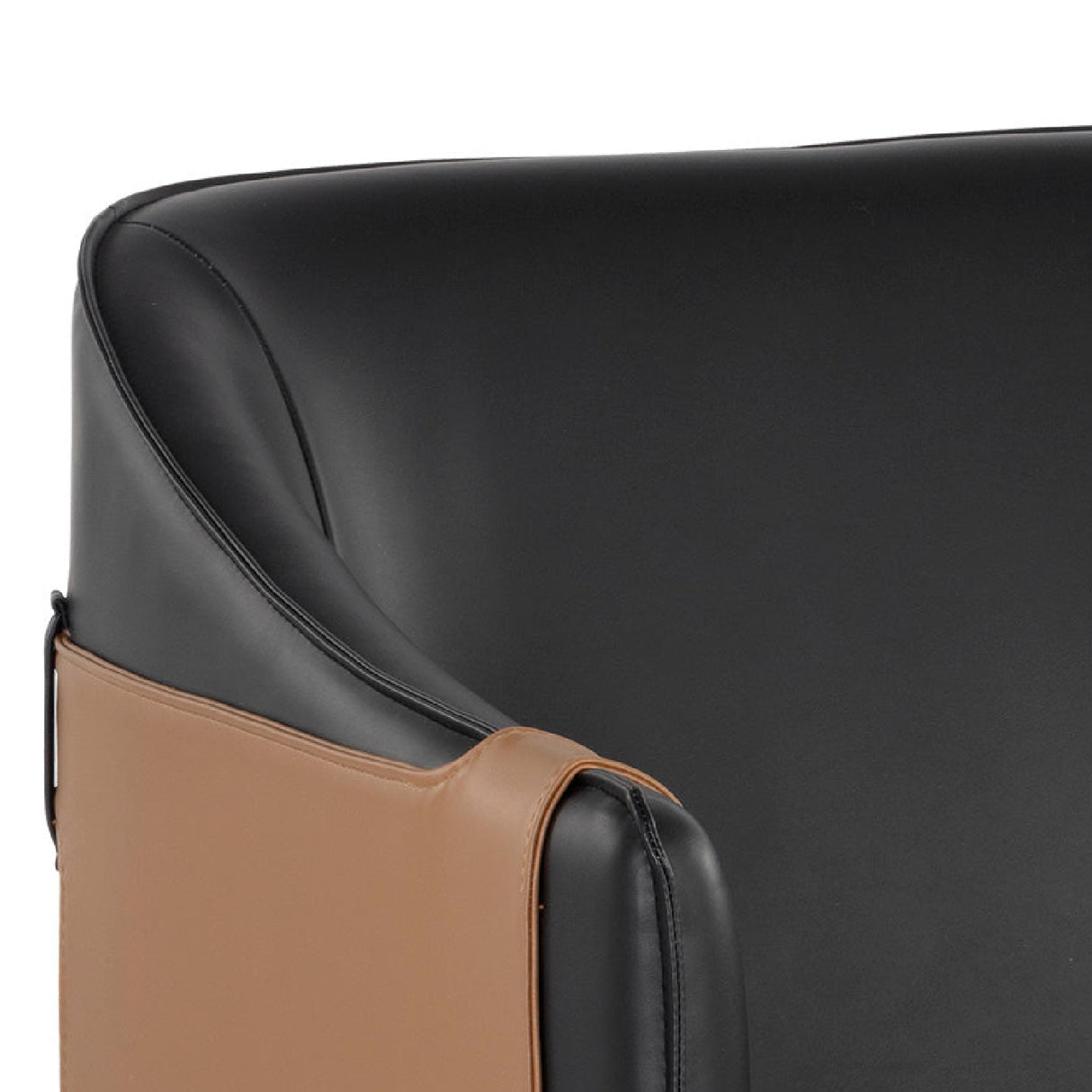 Modern European furniture - Two-Toned Leather Lounge Chair - www.oroa.com | Oroa.com