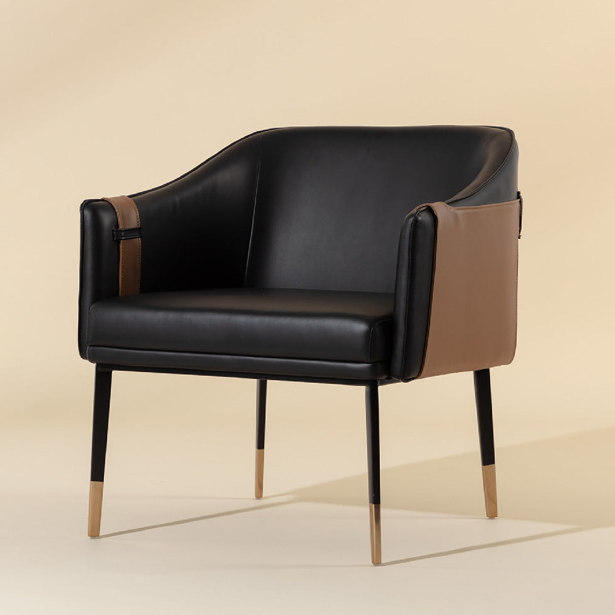 Modern European furniture - Two-Toned Leather Lounge Chair - www.oroa.com | Oroa.com