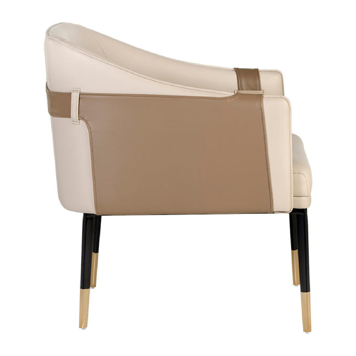 Modern European furniture - Two-Toned Leather Lounge Chair - www.oroa.com | Oroa.com