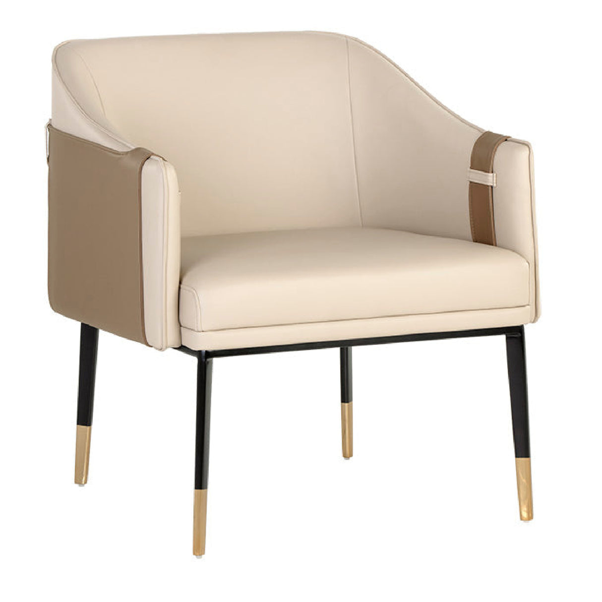 Modern European furniture - Two-Toned Leather Lounge Chair - www.oroa.com | Oroa.com