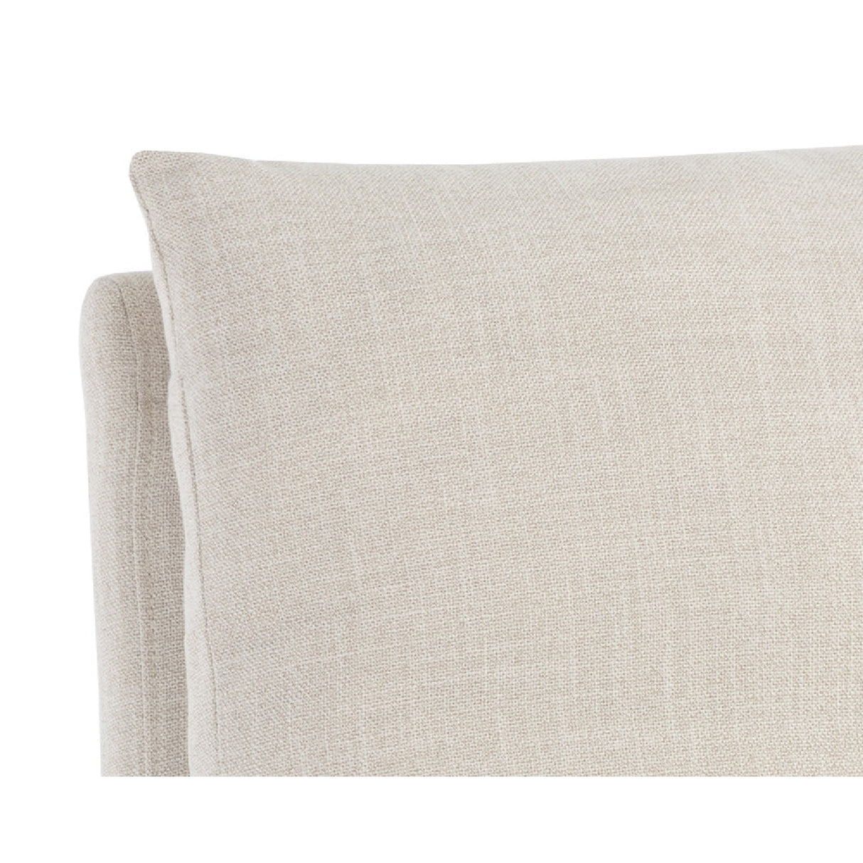 Modern European furniture - White Linen Wheeled Dining Chair - www.oroa.com | Oroa.com