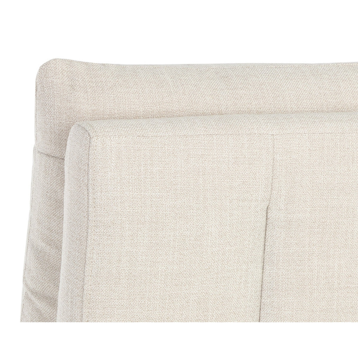 Modern European furniture - White Linen Wheeled Dining Chair - www.oroa.com | Oroa.com