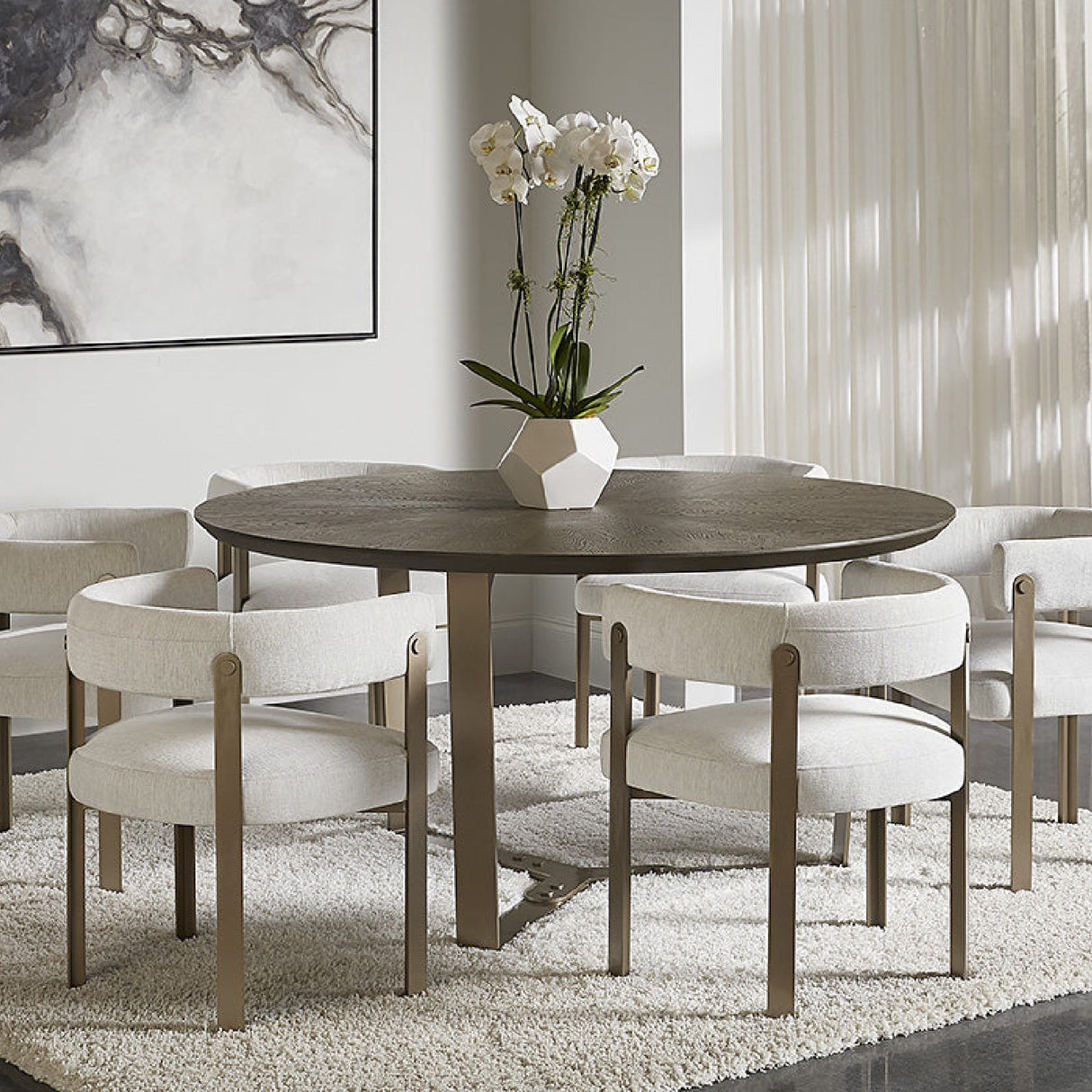 Modern European furniture - Curved Wood Frame Dining Armchair - www.oroa.com | Oroa.com