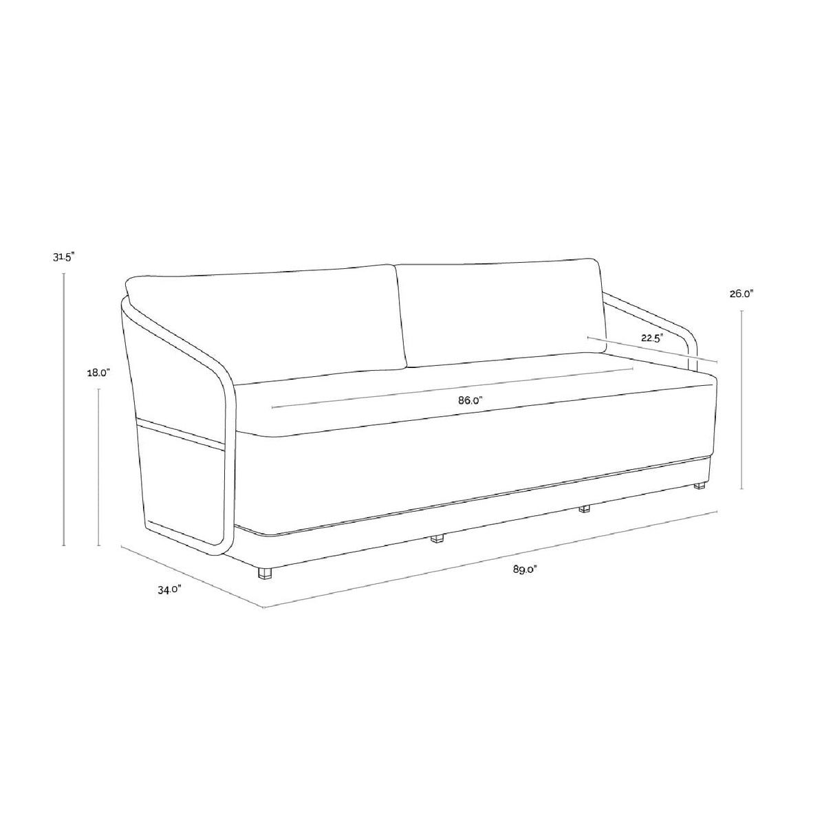 Modern European furniture - Gray Rope Outdoor Sofa - www.oroa.com | Oroa.com