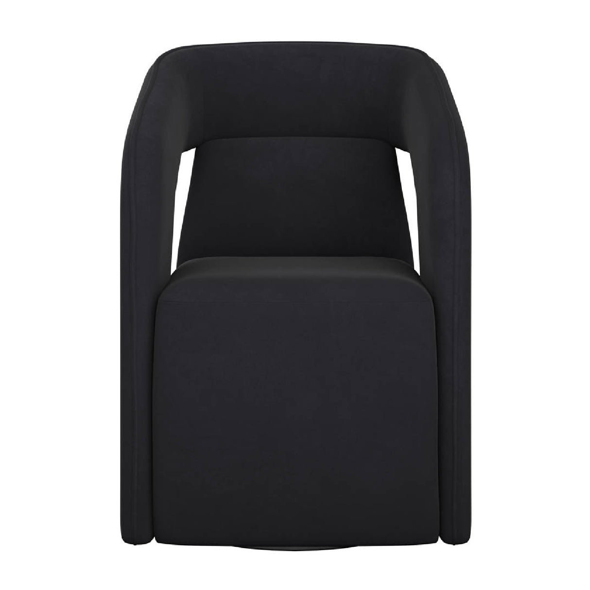 Modern European furniture - Fabric Upholstered Wheel Dining Armchair - www.oroa.com | Oroa.com