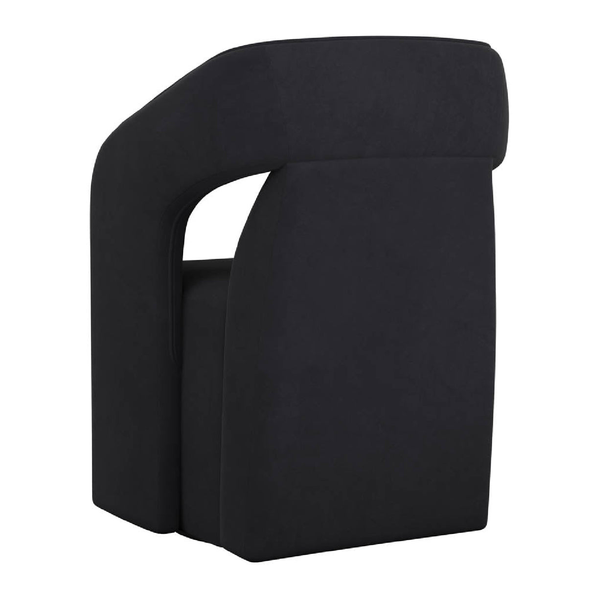 Modern European furniture - Fabric Upholstered Wheel Dining Armchair - www.oroa.com | Oroa.com