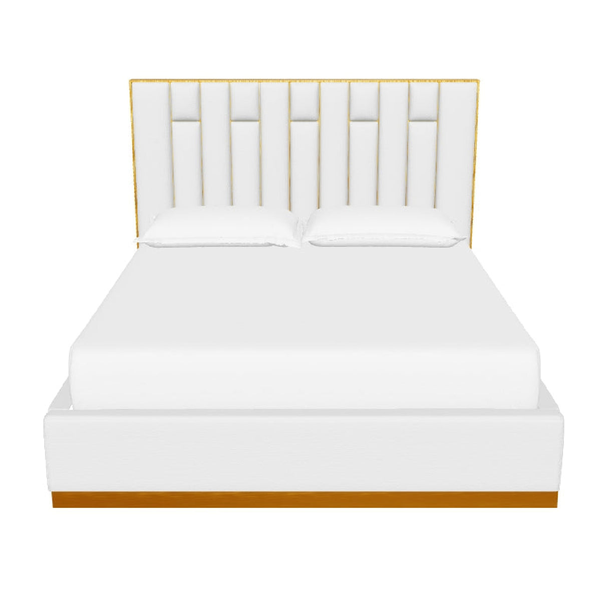 Modern European furniture - Channeled Cream King Bed - www.oroa.com | Oroa.com