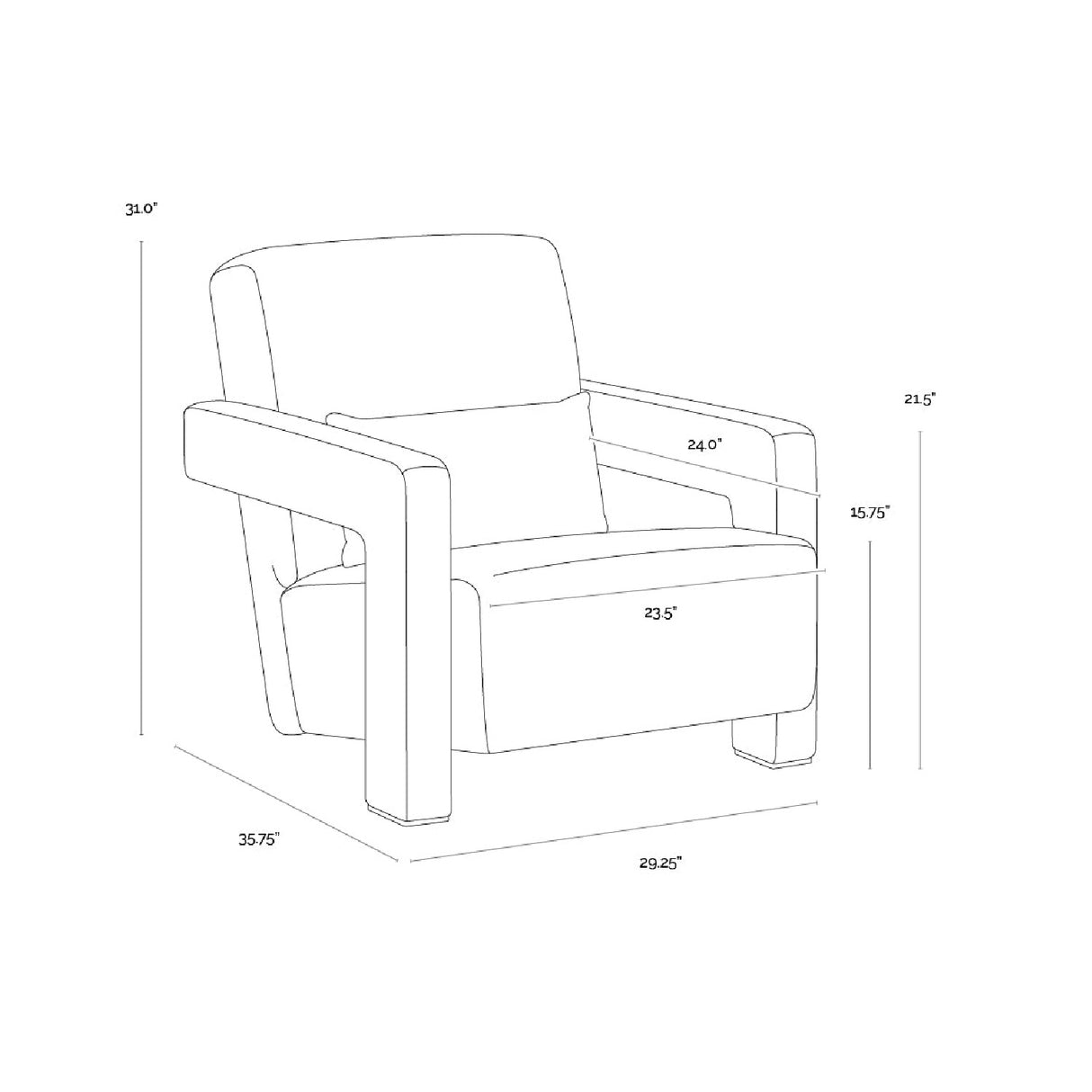Modern European furniture - Modern Fabric Lounge Chair - www.oroa.com | Oroa.com