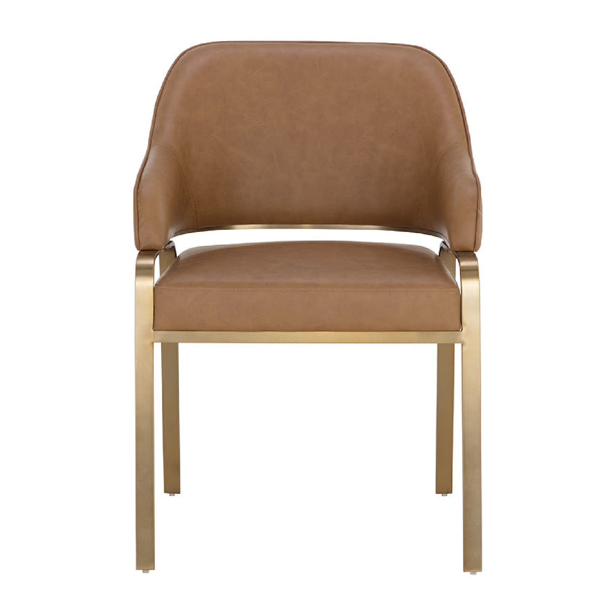 Modern European furniture - Curved-Back Leather Dining Armchair - www.oroa.com | Oroa.com