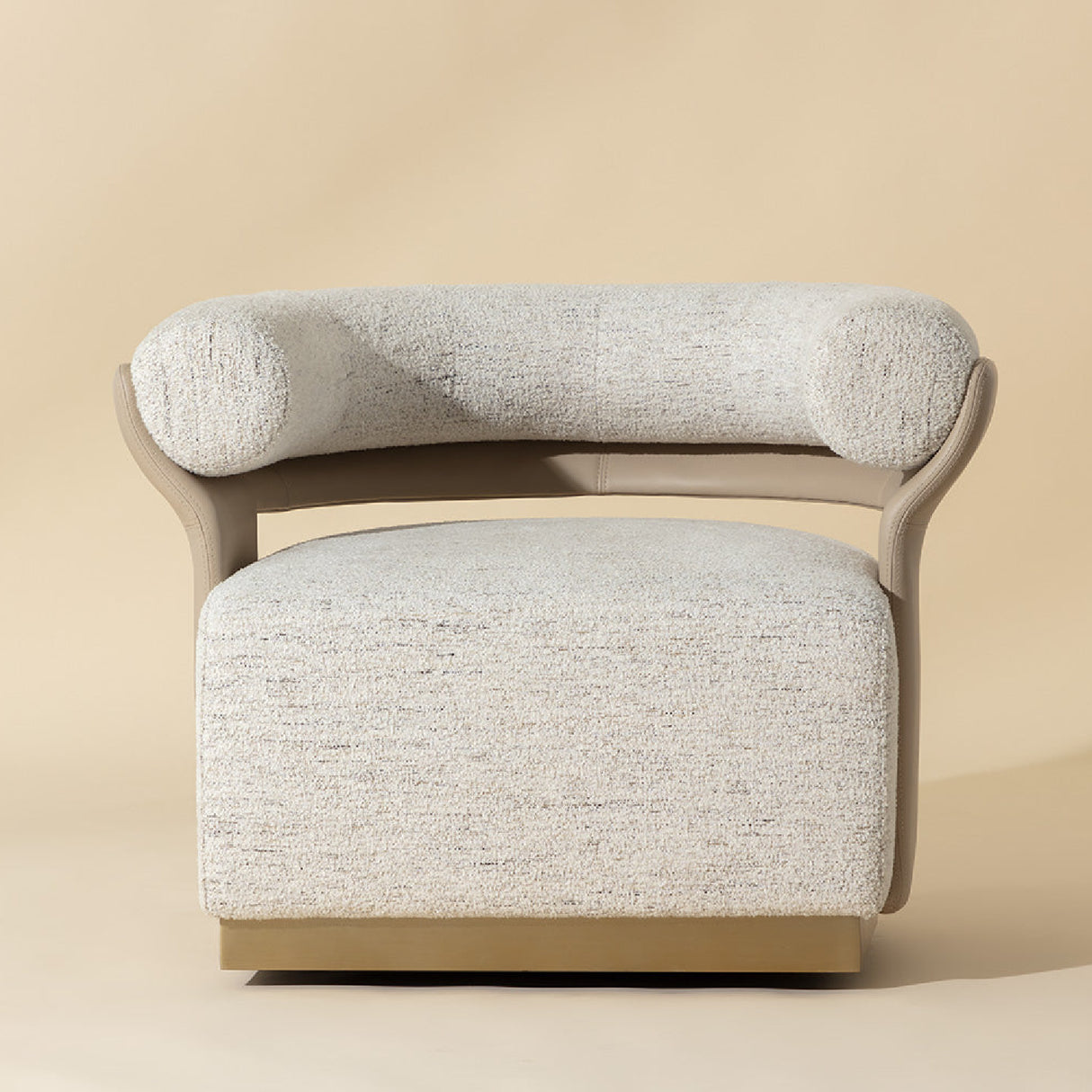 Modern European furniture - Curved-Back Swivel Lounge Chair - www.oroa.com | Oroa.com