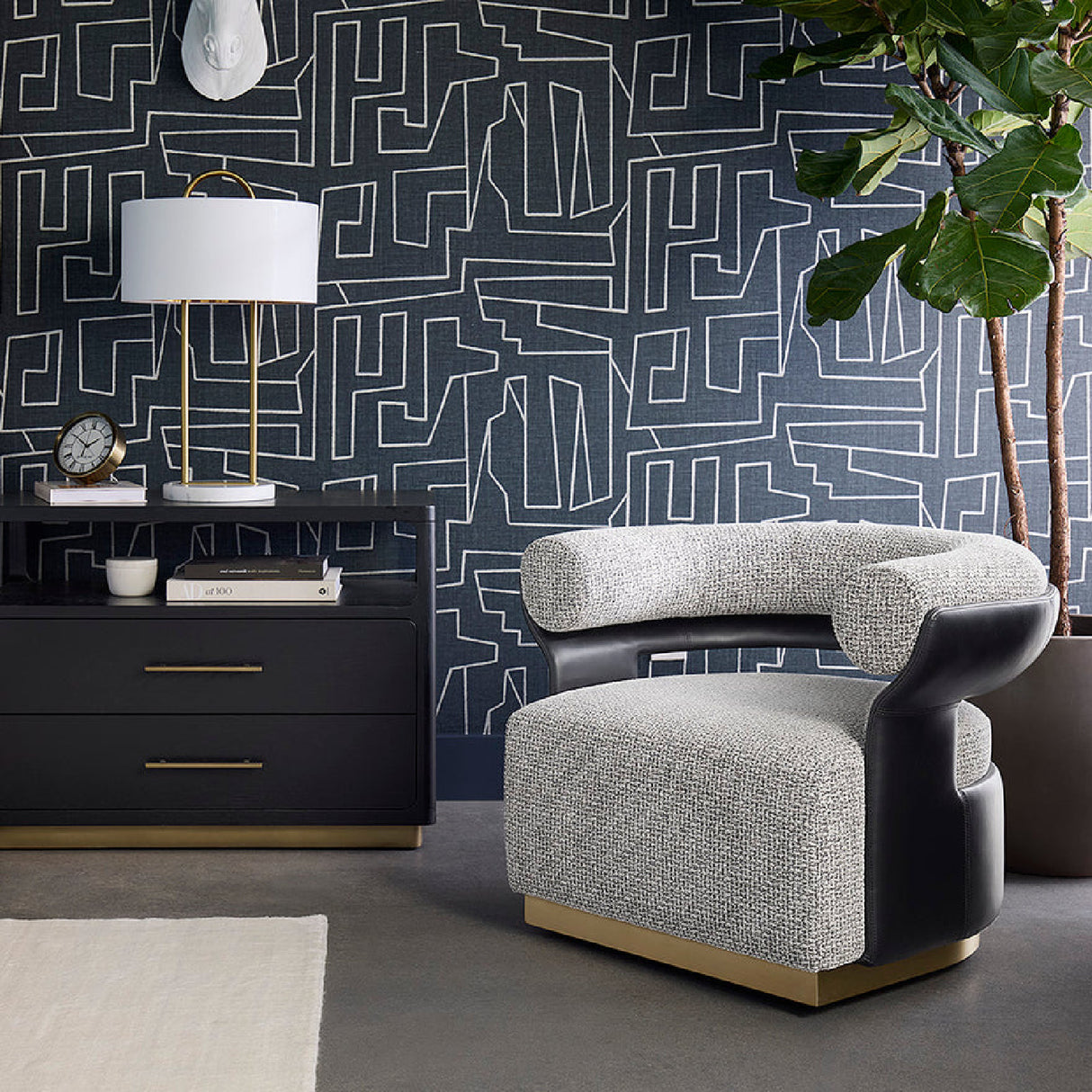 Modern European furniture - Curved-Back Swivel Lounge Chair - www.oroa.com | Oroa.com