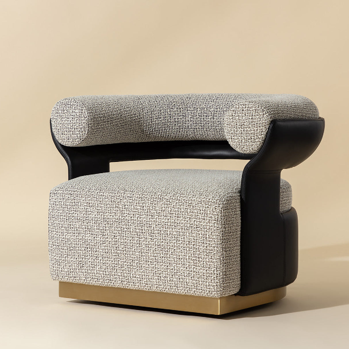 Modern European furniture - Curved-Back Swivel Lounge Chair - www.oroa.com | Oroa.com