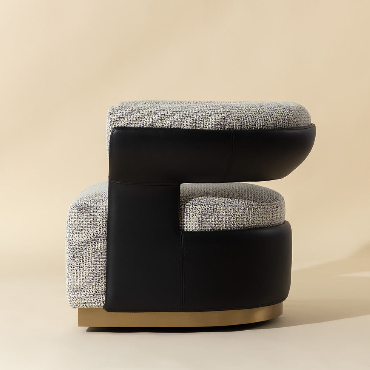 Modern European furniture - Curved-Back Swivel Lounge Chair - www.oroa.com | Oroa.com