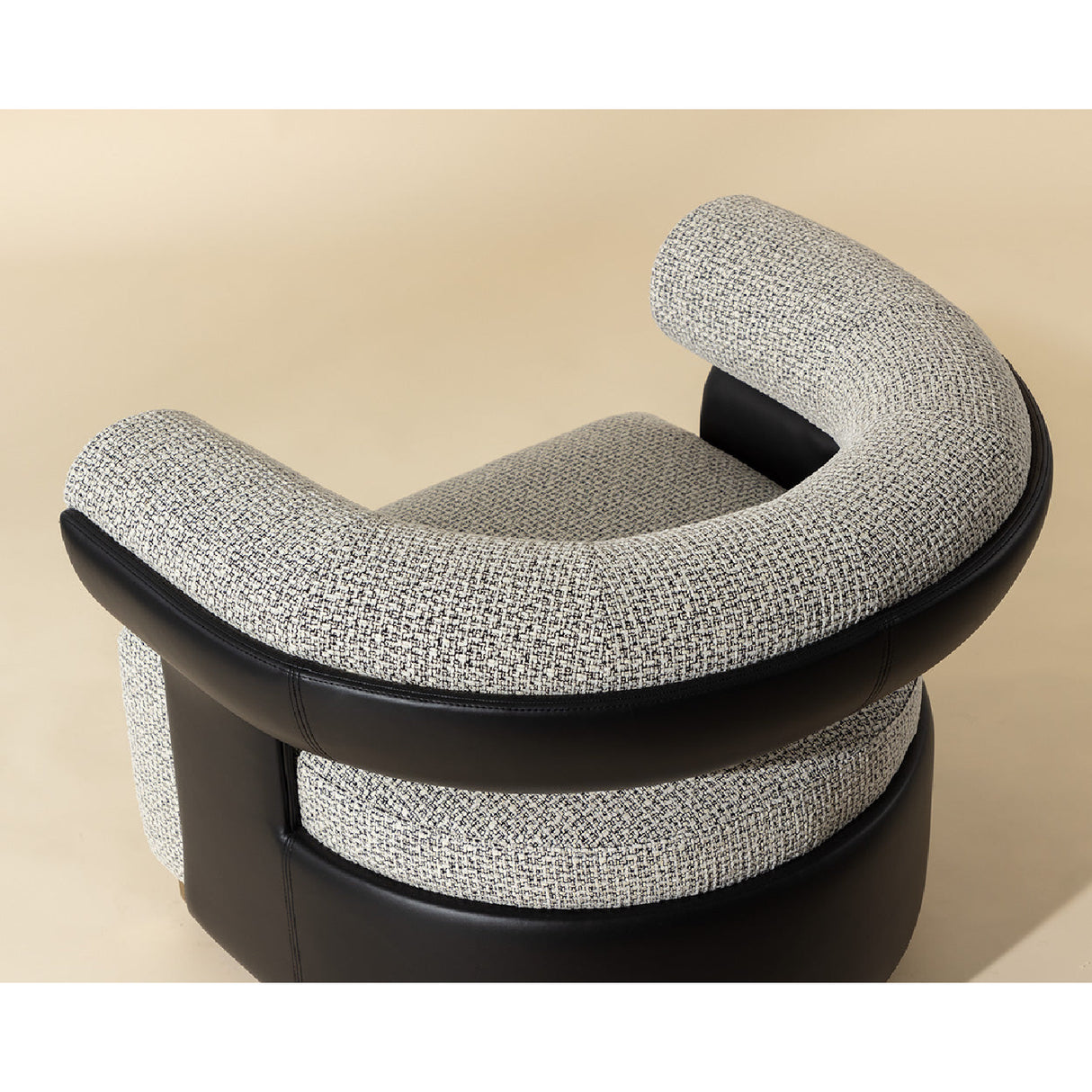 Modern European furniture - Curved-Back Swivel Lounge Chair - www.oroa.com | Oroa.com