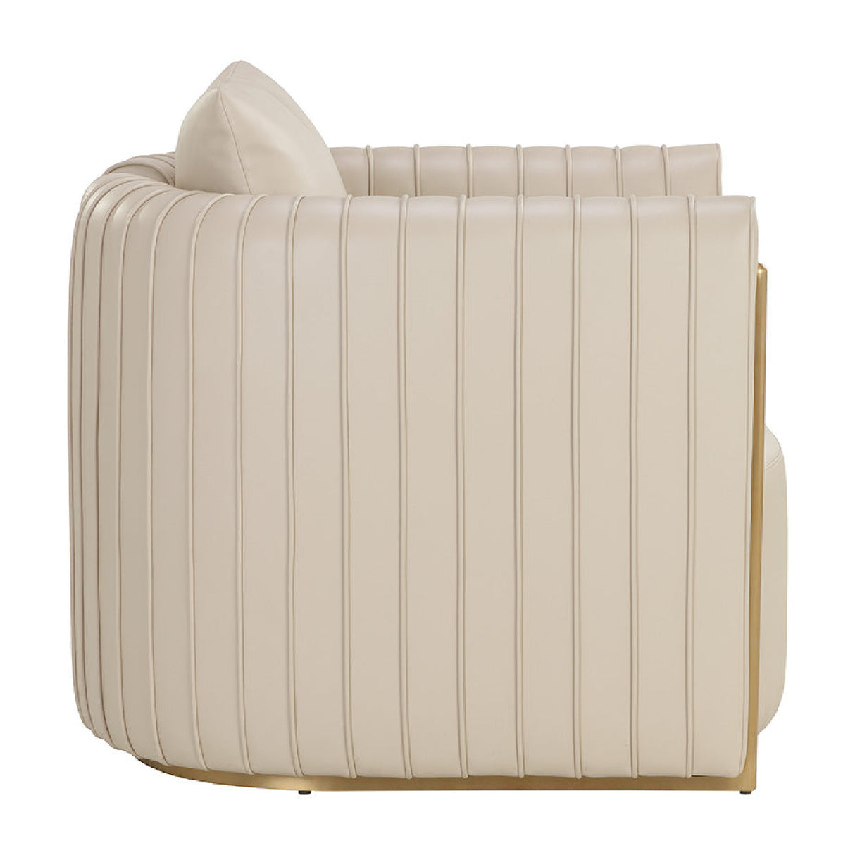 Modern European furniture - Leather Channel-Piped Lounge Chair - www.oroa.com | Oroa.com