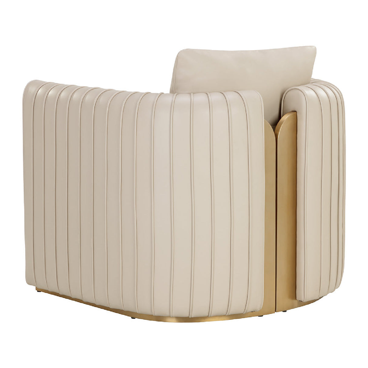 Modern European furniture - Leather Channel-Piped Lounge Chair - www.oroa.com | Oroa.com