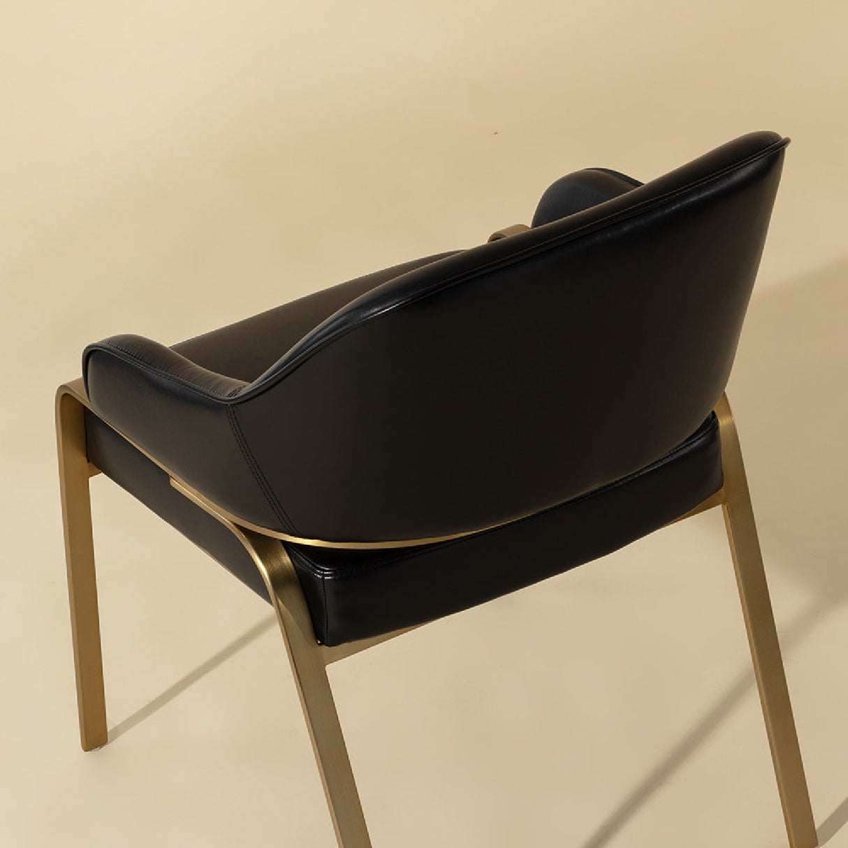 Modern European furniture - Curved-Back Leather Dining Armchair - www.oroa.com | Oroa.com