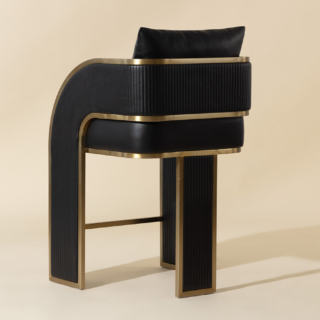 Modern European furniture - 3-Legged Leather Counter Stool - www.oroa.com | Oroa.com