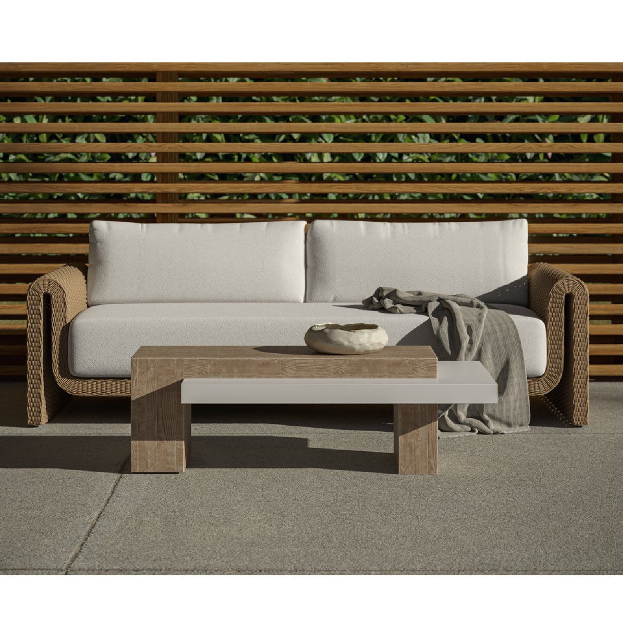 Modern European furniture - Twisted Wicker Outdoor Sofa - www.oroa.com | Oroa.com