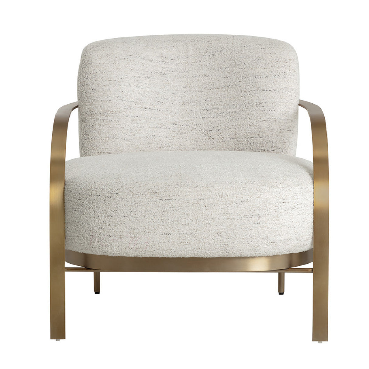 Modern European furniture - Gold Framed Fabric Lounge Chair - www.oroa.com | Oroa.com