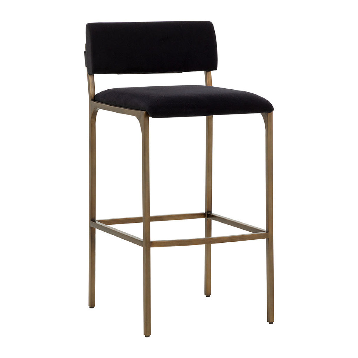Modern European furniture - Black Fabric Bar Stool - www.oroa.com | Oroa.com