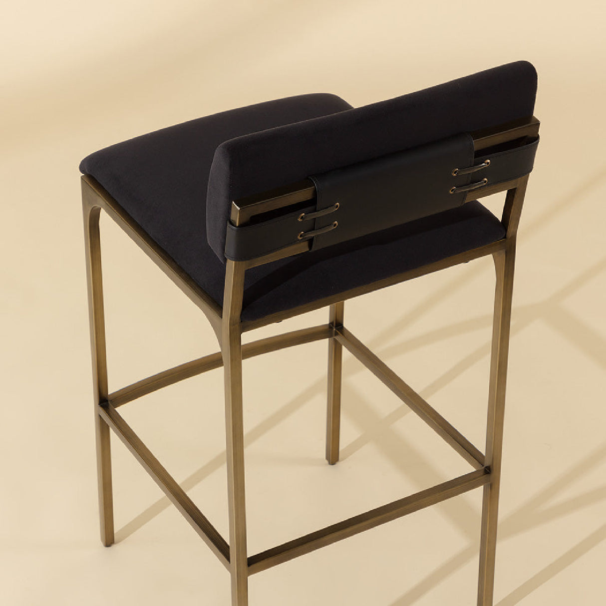 Modern European furniture - Black Fabric Bar Stool - www.oroa.com | Oroa.com
