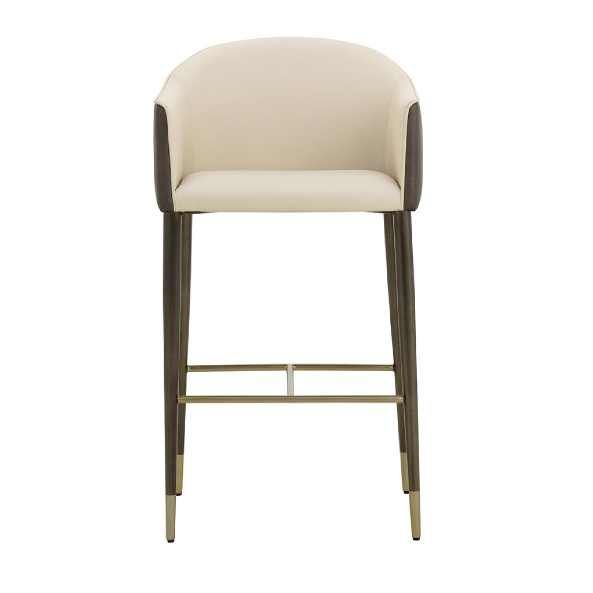 Modern European furniture - Cream Leather Bar Stool - www.oroa.com | Oroa.com