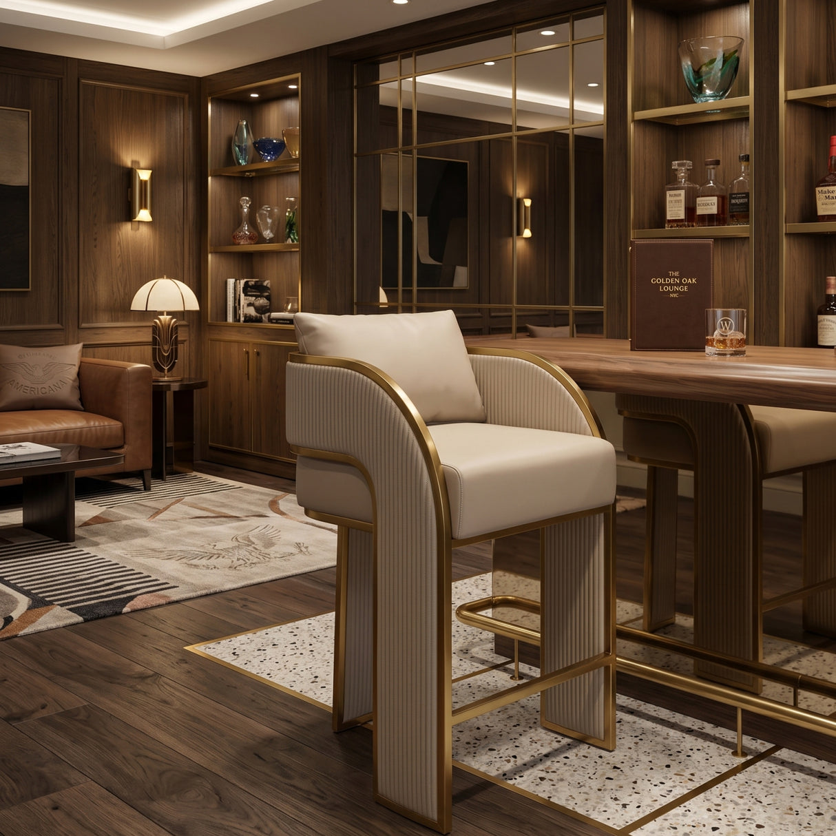 Modern European furniture - 3-Legged Leather Counter Stool - www.oroa.com | Oroa.com