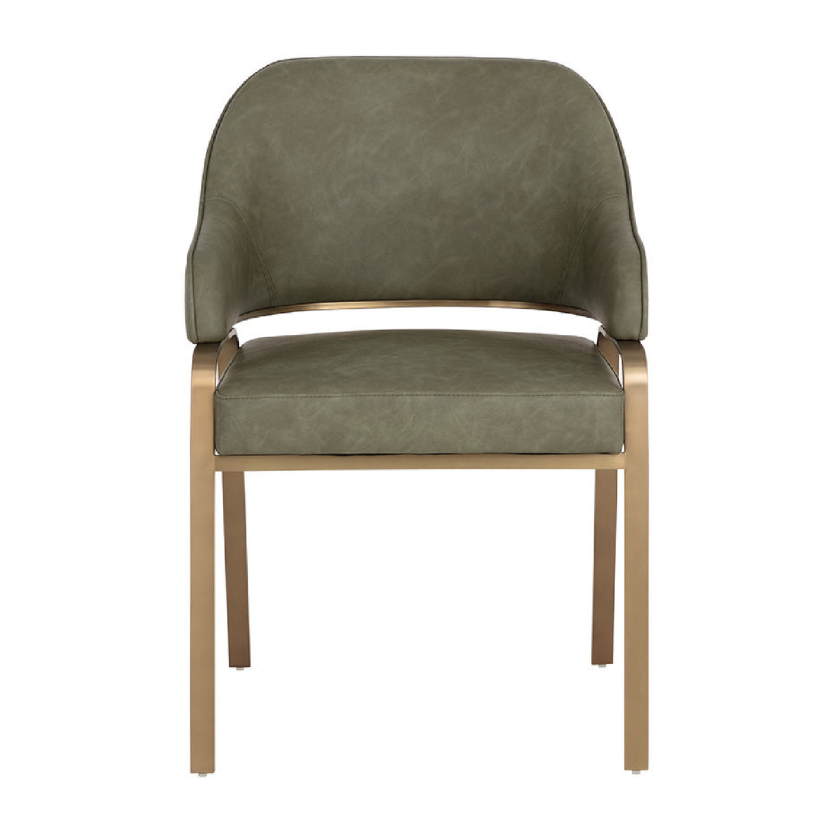 Modern European furniture - Curved-Back Leather Dining Armchair - www.oroa.com | Oroa.com