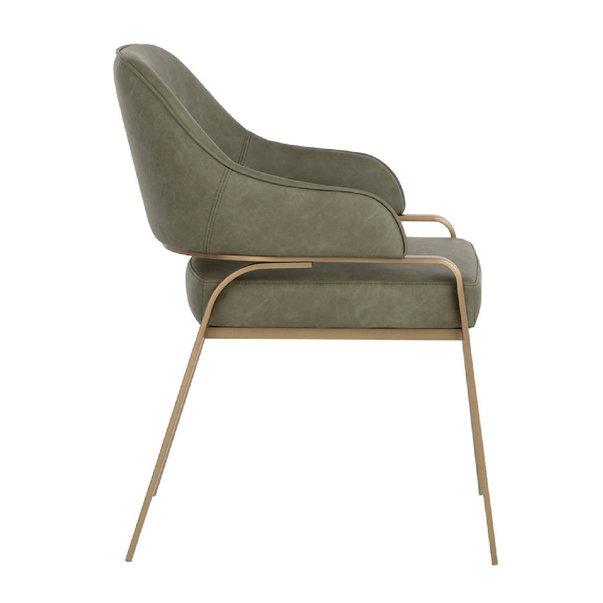 Modern European furniture - Curved-Back Leather Dining Armchair - www.oroa.com | Oroa.com