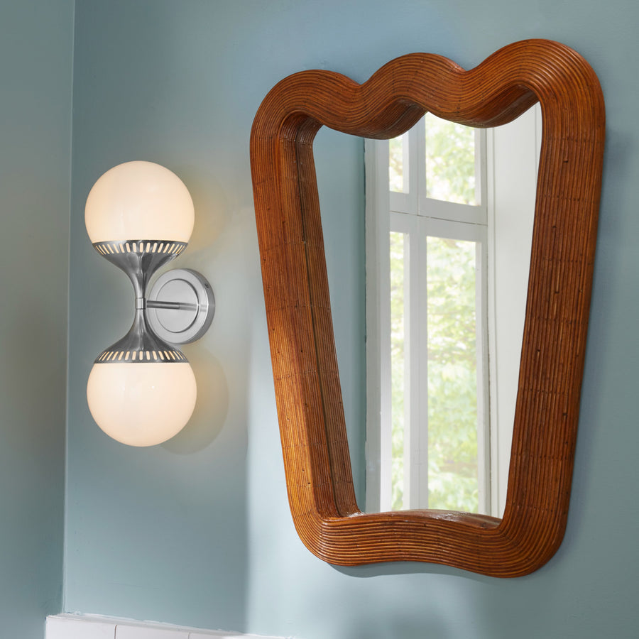 Double White Glass Wall Lamp | Oroa.com