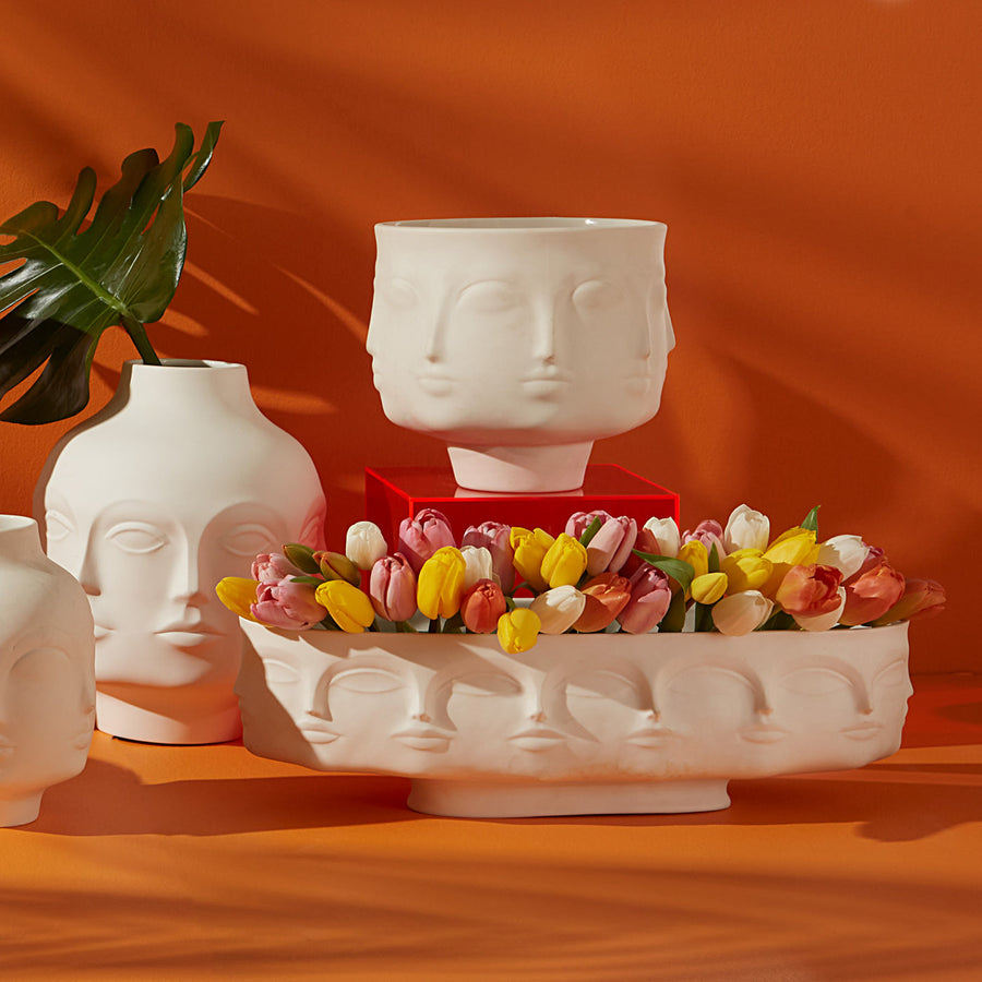 Unglazed Porcelain Long Bowl | Oroa.com
