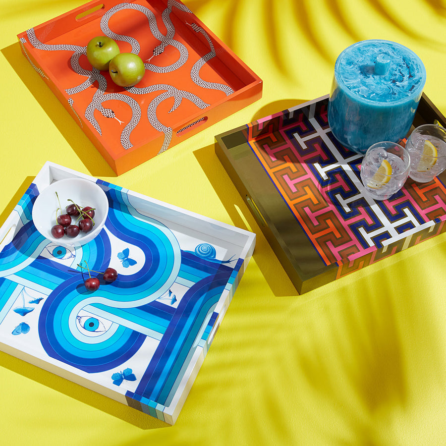 Patterned Lacquer Tray | Oroa.com