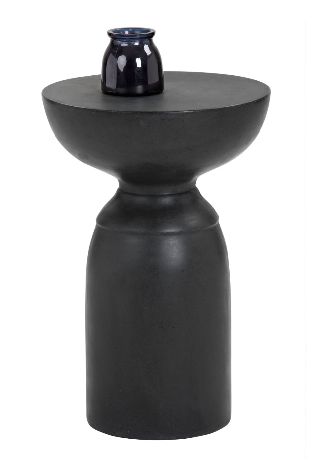 Modern European furniture - Black Concrete Indoor/Outdoor End Table - www.oroa.com | Oroa.com